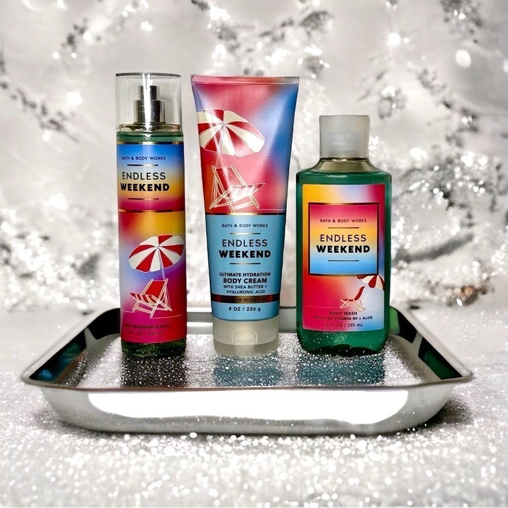 Bath & Body Works Endless Weekend Tropical Summer Gift Set Lotion Shower Gel Nwt